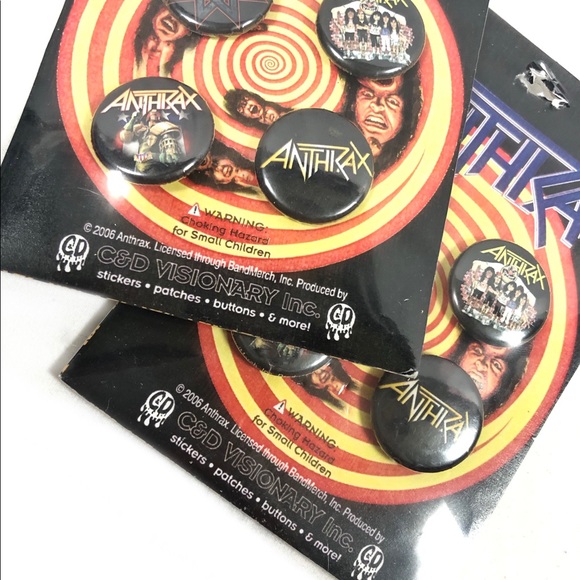 🚫SOLD•E✝️SY🚫 2006 Anthrax Button•Pins TPIBS - Picture 2 of 4